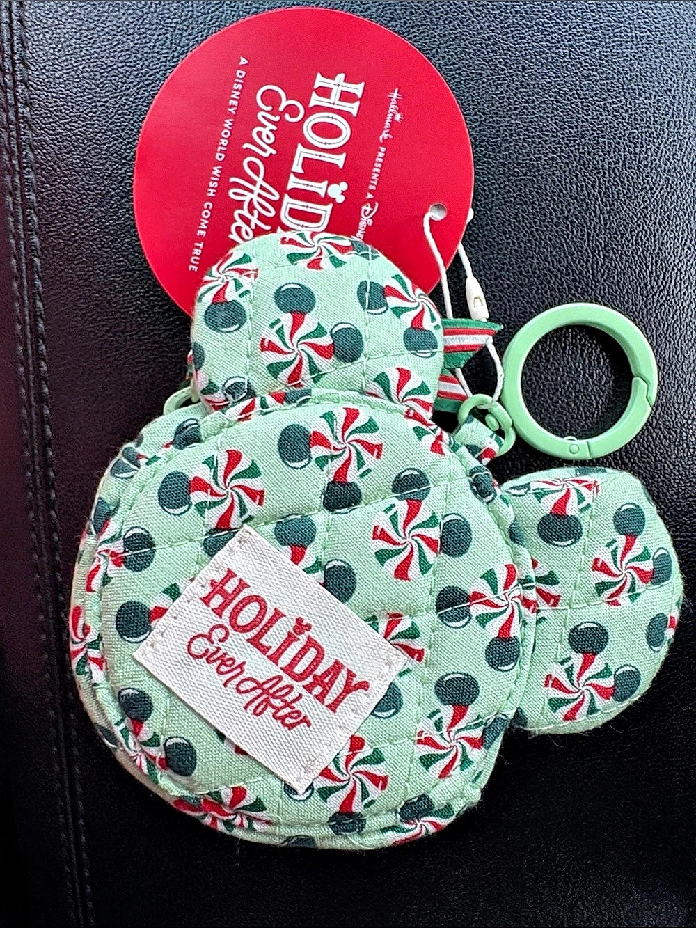 Vera Bradley Disney Hallmark Holiday Ever After Mickey Mouse Zip Bag Charm